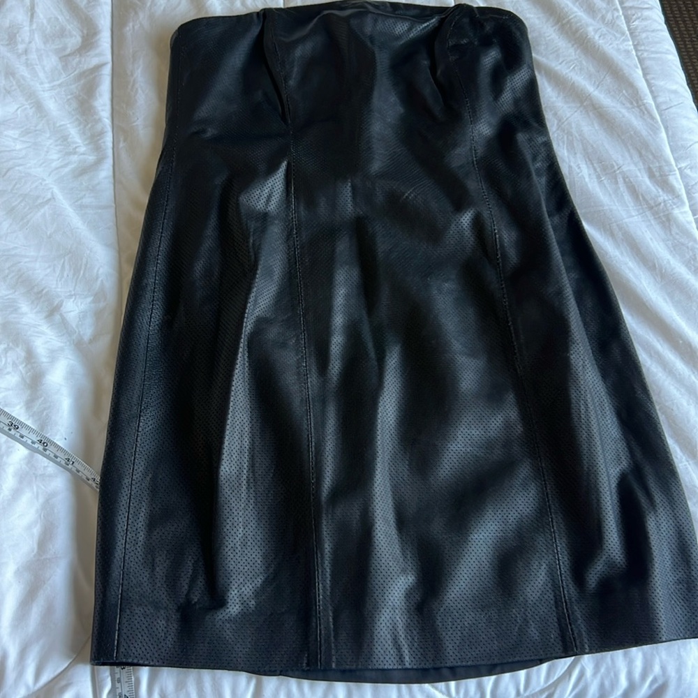 Michael Kors strapless leather dress size 6.